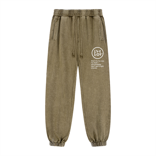LIVELEO9 Snow Wash Heavyweight Jogged Sweatpants | Men | Women | 400 GSM | 5 Colors |