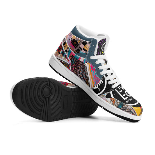 LIVELEO9 x AMIA High Top Mirage 2 | Adult | Logo Edition | White Laces | Vegan Collection |