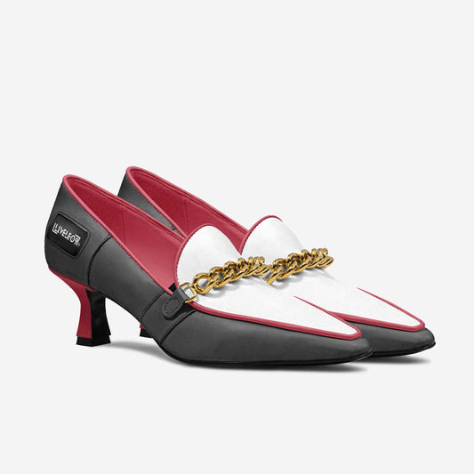 LIVELEO9 Charm Kitten Heel | Navy | Red | White |