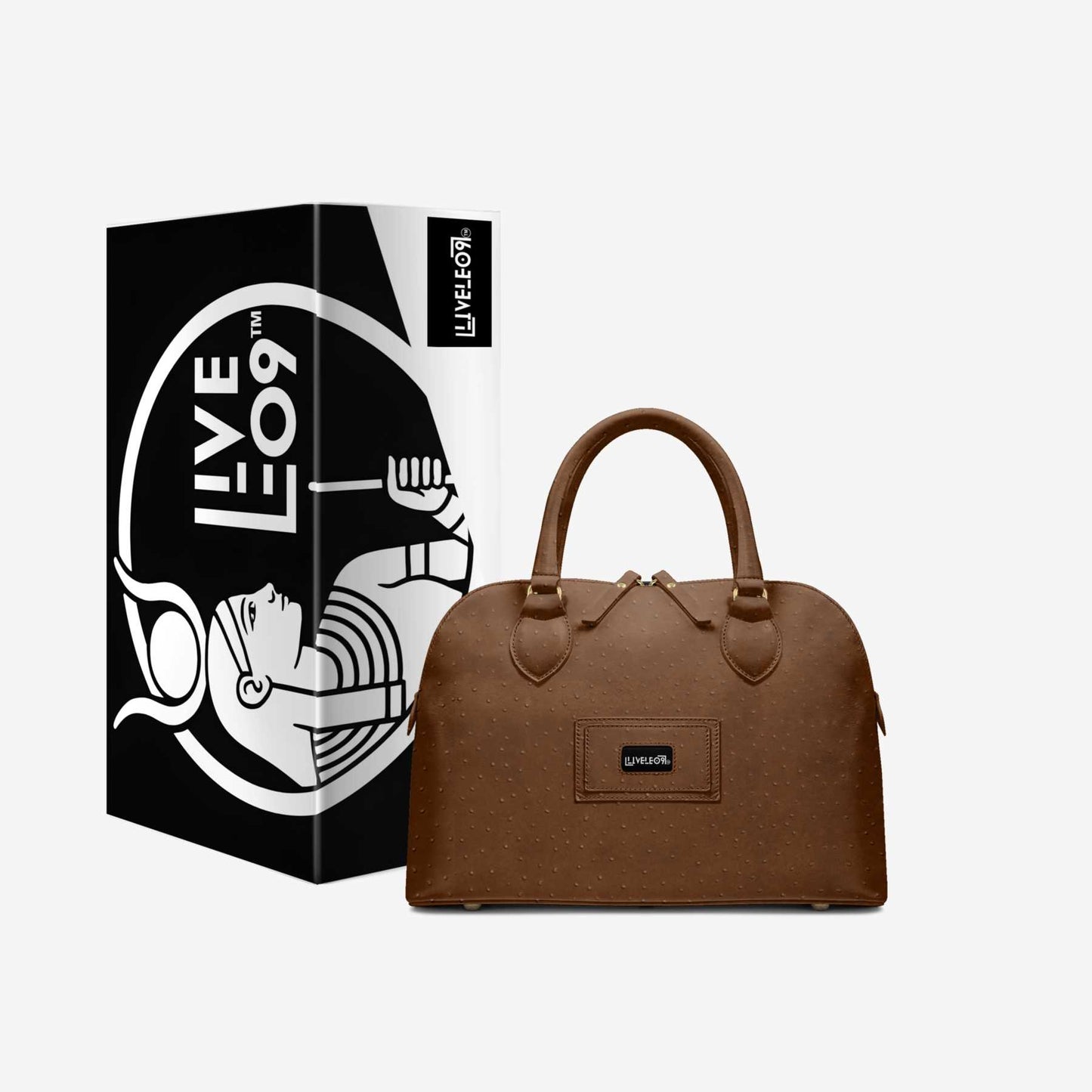 LIVELEO9 Crocodile Chic Bucket Bag | Brown |