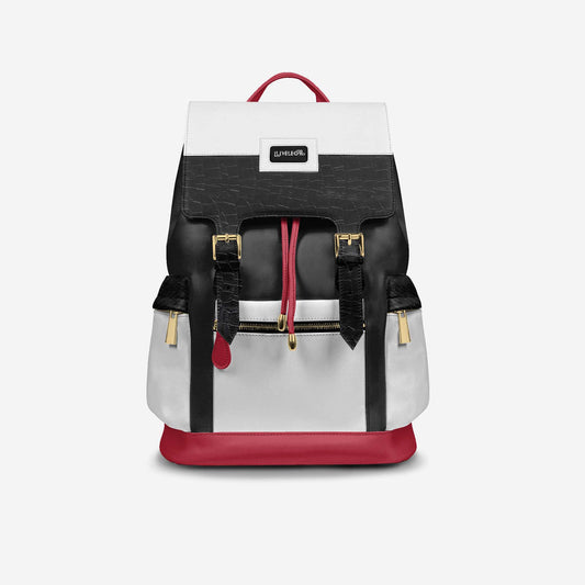 LIVELEO9 Lamb Skin Leather Backpack | Red | Black | White | Python |