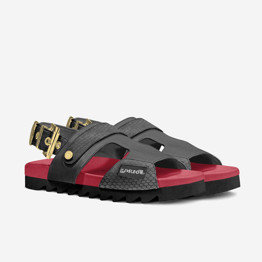 LIVELEO9 Rugged Sandal | Red | Black | Snake Skin | White | Available Spring 2026 |
