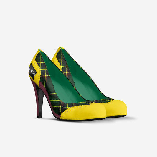 LIVELEO9 Scottish Pump | Forrest Green | Yellow | Beaudoux | Navy |