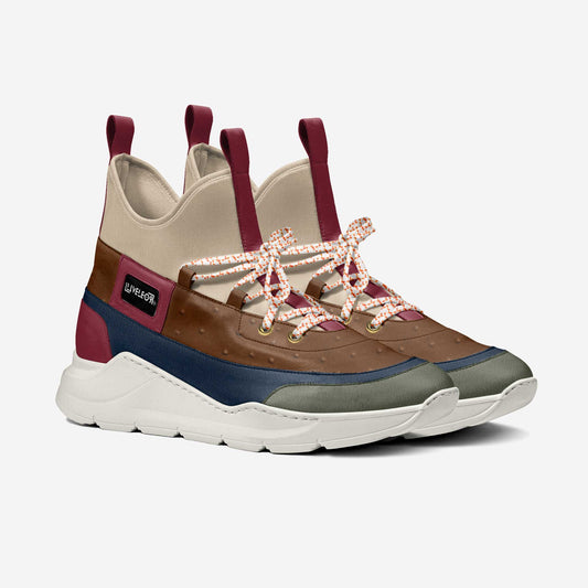 LIVELEO9 Signature Sock Sneaker | Brown | Red | Navy | Olive |