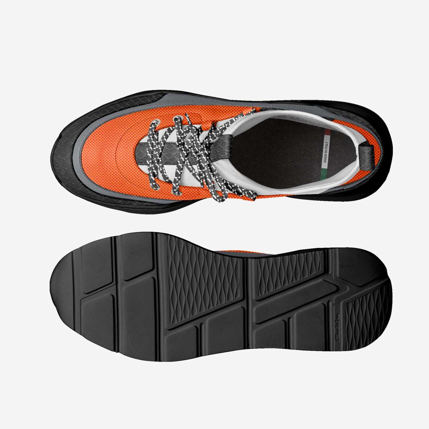 LIVELEO9 Sock Sneaker | Texture Orange | Grey | Black Python |