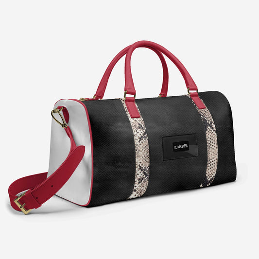 LIVELEO9 Duffel Bag | Red | Black Python | White Snake Skin | Available Winter 2026 |