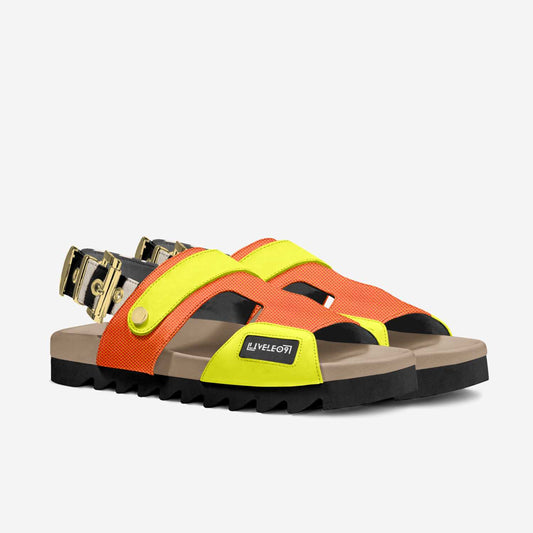 LIVELEO9 Chic Rugged Sandal | Orange | Yellow | Zebra | Available Spring 2026 |
