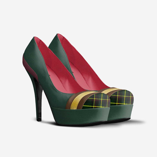 LIVELEO9 Beaudoux Pump | Forrest Green | Gold | Brown | Beaudoux |