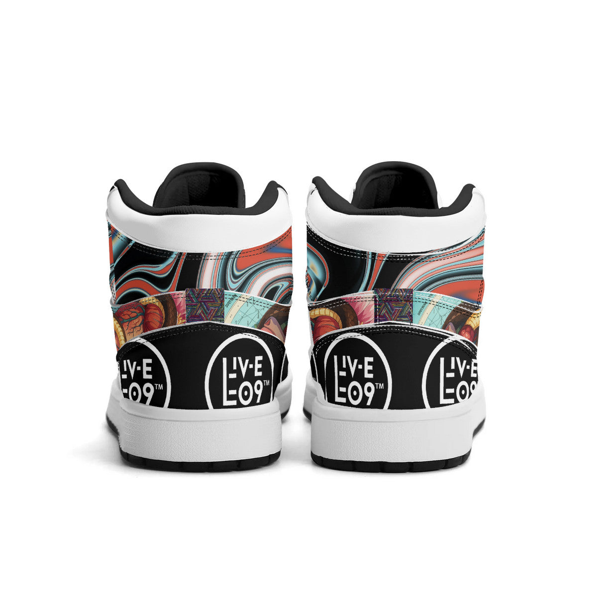 LIVELEO9 x AMIA High Top Mirage 4 | Adult | Black | Vegan Collection |