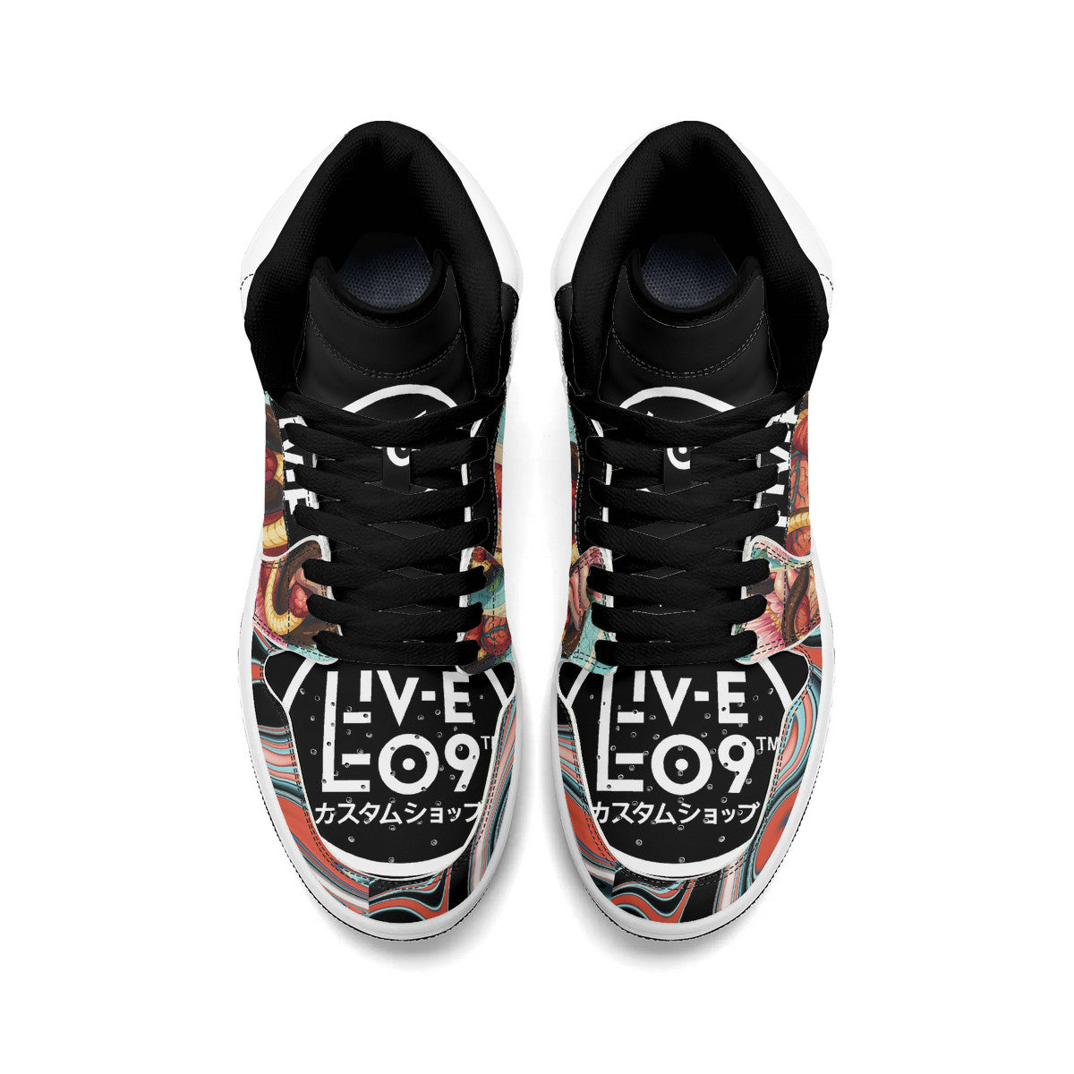 LIVELEO9 x AMIA High Top Mirage 4 | Adult | Black | Vegan Collection |